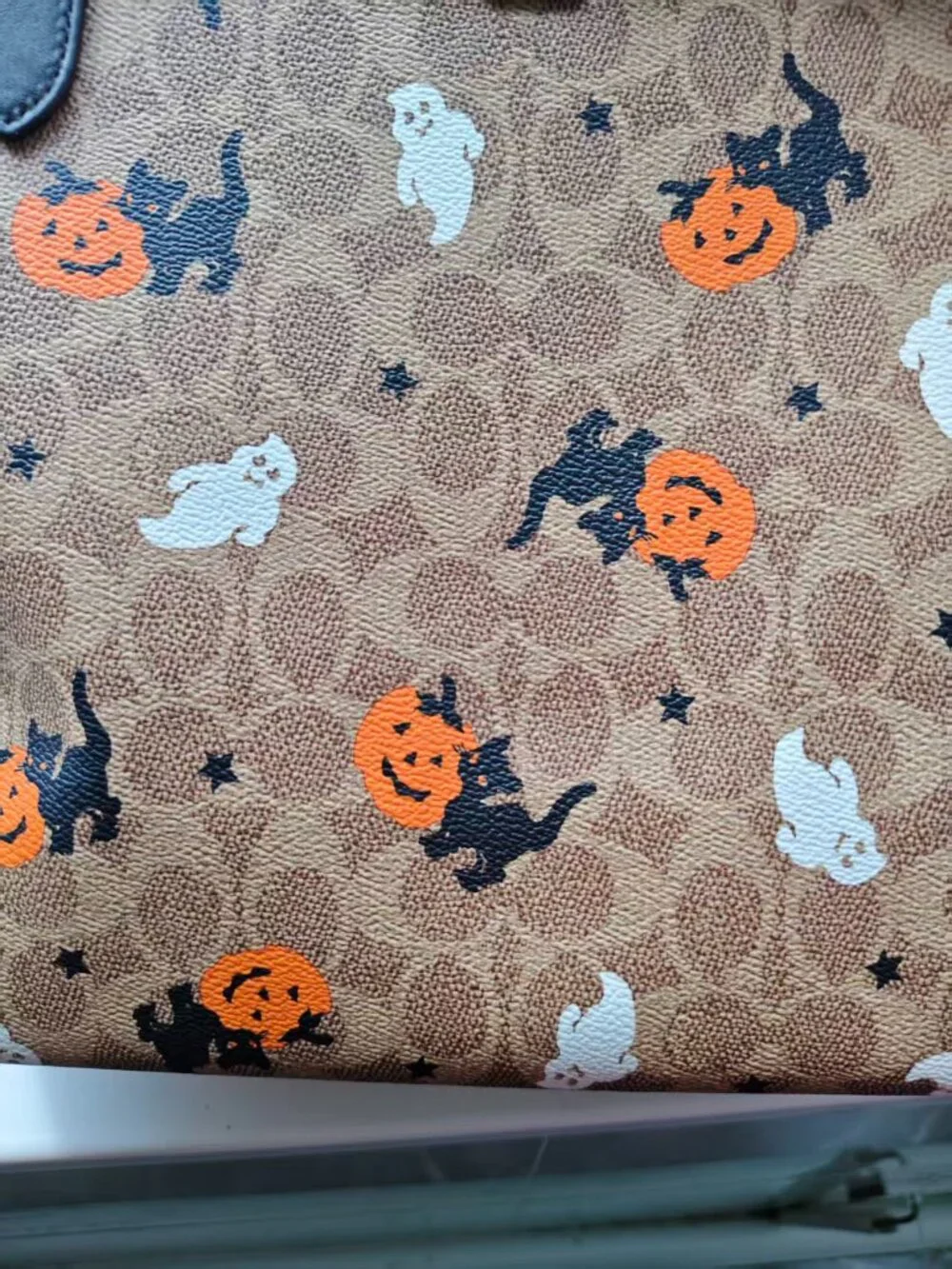 Coach City Tote In Signature Canvas With Halloween Print CW450